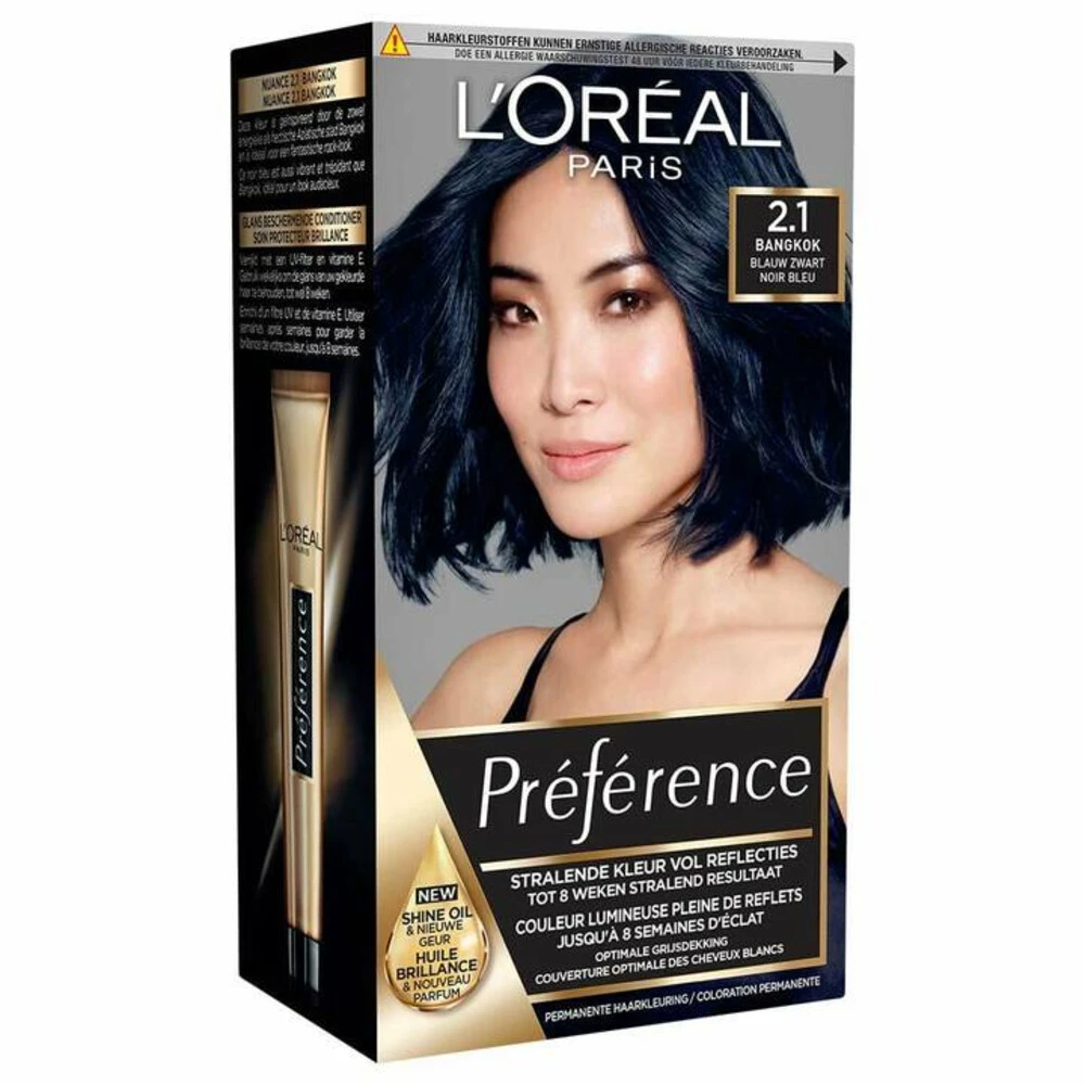 L'Oreal Lu0027Oréal Preference Haarkleuring 2.1 Bangkok - Blauw Zwart 4 L'Oreal Lu0027Oréal Preference Haarkleuring 2.1 Bangkok - Blauw Zwart - Afbeelding 2