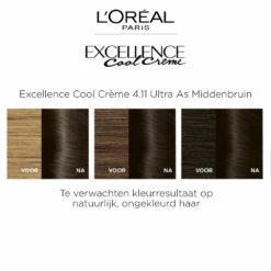 L'Oreal Lu0027Oréal Excellence Cool Cream 4.11 - Ultra Ash Bruin 9 L'Oreal Lu0027Oréal Excellence Cool Cream 4.11 - Ultra Ash Bruin -Garnier Winkel 1011788 4