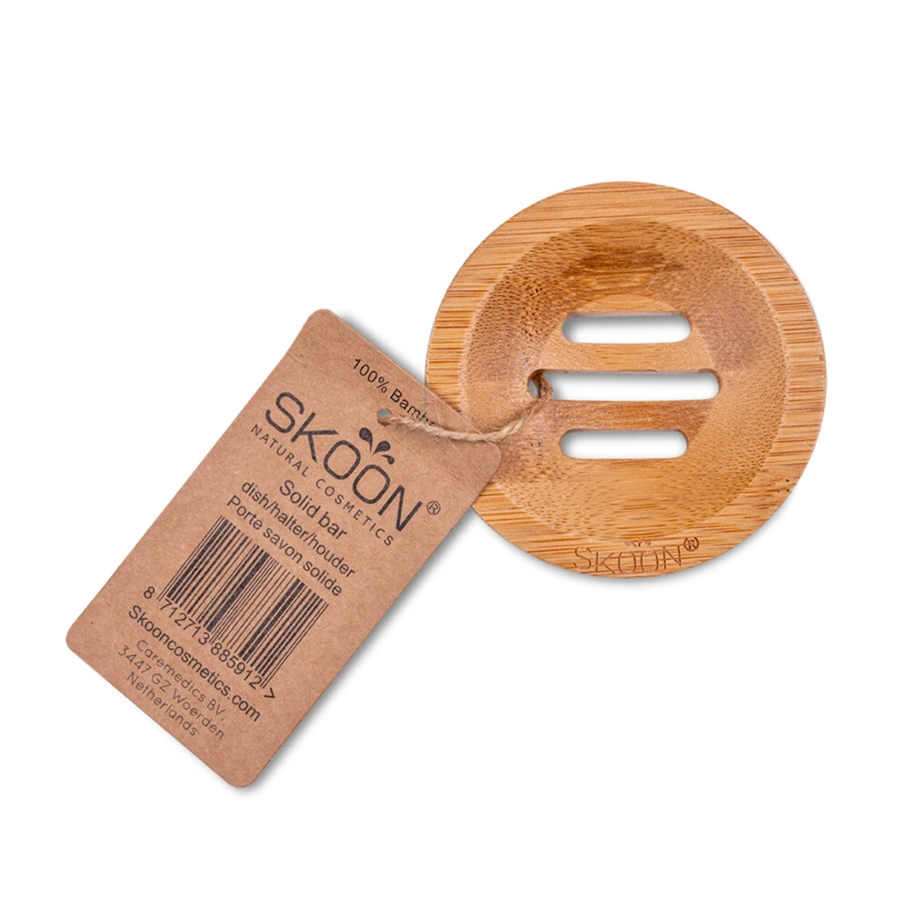 3x Skoon Bamboe Solid Bar Houder Rond 4 3x Skoon Bamboe Solid Bar Houder Rond - Afbeelding 2