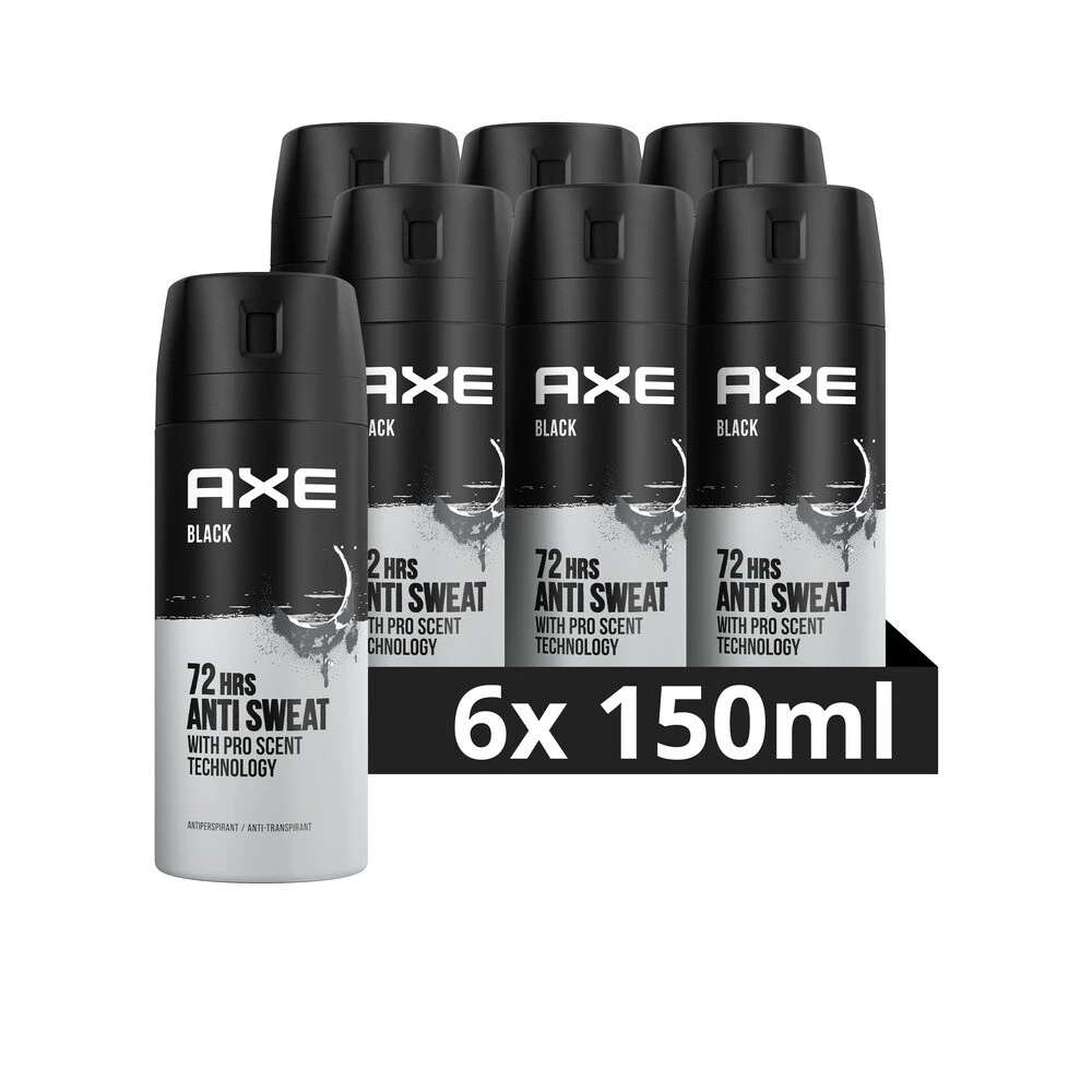 6x Axe Anti Transpirant Deodorant Spray Black Dry 3 6x Axe Anti Transpirant Deodorant Spray Black Dry