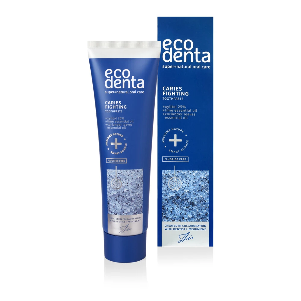 4x Ecodenta Tandpasta Tegen Caries Met Xylitol Koriander & Limoenextract 3 4x Ecodenta Tandpasta Tegen Caries Met Xylitol Koriander & Limoenextract