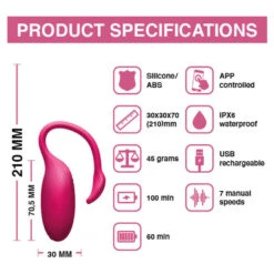 Magic Motion App Controlled Flamingo Vibrerende Bullet 8 Magic Motion App Controlled Flamingo Vibrerende Bullet -Garnier Winkel 1035810 3