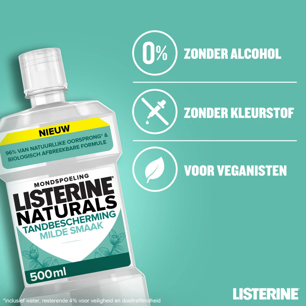 6x Listerine Naturals Mondwater Tandbescherming 6 6x Listerine Naturals Mondwater Tandbescherming - Afbeelding 4