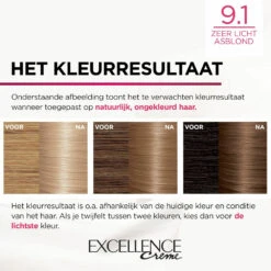 L'Oreal Lu0027Oréal Excellence Creme 9.1 Zeer Licht Asblond 9 L'Oreal Lu0027Oréal Excellence Creme 9.1 Zeer Licht Asblond -Garnier Winkel 1055254 4