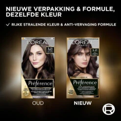 L'Oreal Lu0027Oréal Preference Haarkleuring 5.21 Koel Lichtbruin -Garnier Winkel 1055279 3