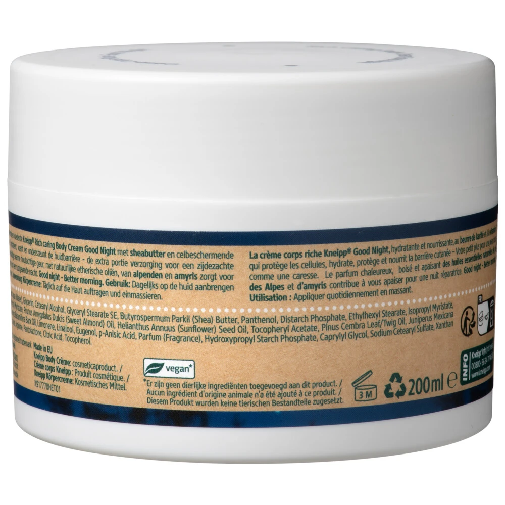 Kneipp Rich Caring Bodycrème Good Night 4 Kneipp Rich Caring Bodycrème Good Night - Afbeelding 2