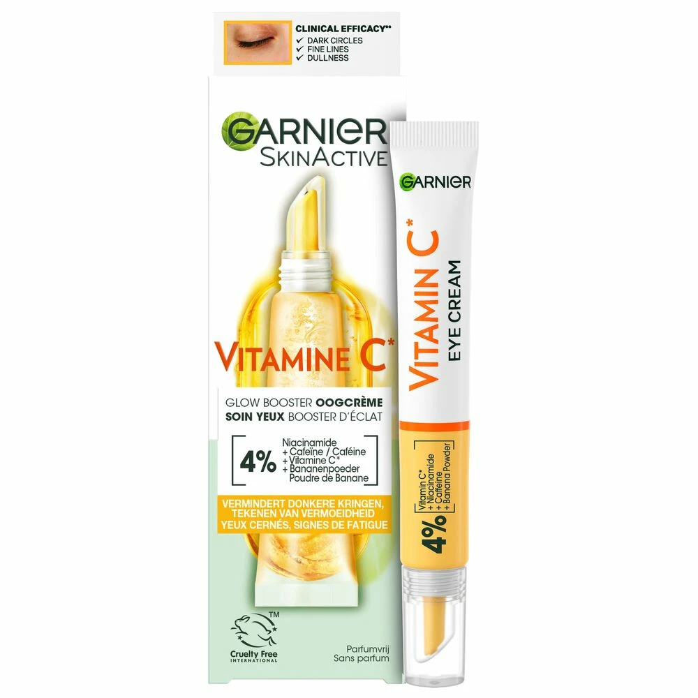 Garnier SkinActive Glow Booster Oogcrème Met Vitamine C 3 Garnier SkinActive Glow Booster Oogcrème Met Vitamine C
