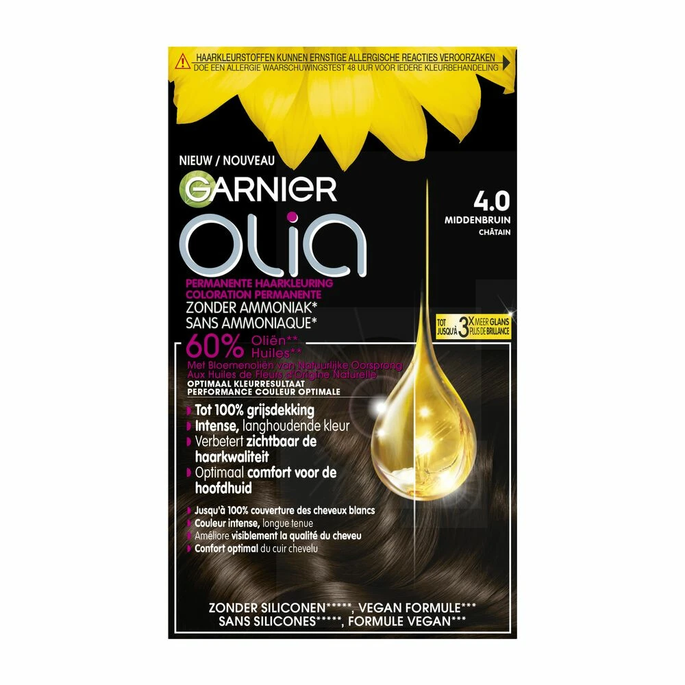 Garnier Olia Haarverf 4.0 - Donkerbruin 3 Garnier Olia Haarverf 4.0 - Donkerbruin