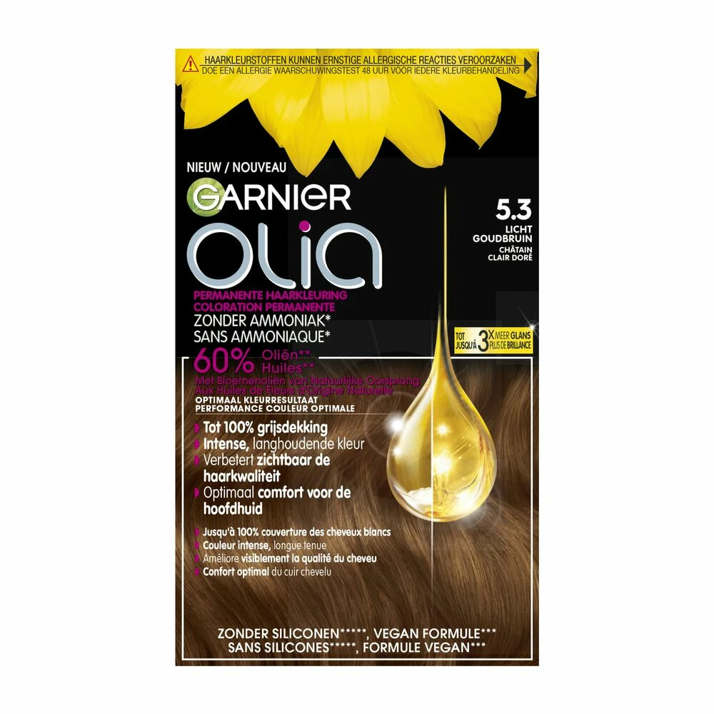 Garnier Olia Haarverf 5.3 - Goudbruin 3 Garnier Olia Haarverf 5.3 - Goudbruin