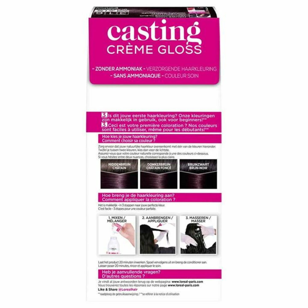 L'Oreal Lu0027Oréal Casting Crème Gloss Haarkleuring 316 Blackberry - Violet Bruin 5 L'Oreal Lu0027Oréal Casting Crème Gloss Haarkleuring 316 Blackberry - Violet Bruin - Afbeelding 3
