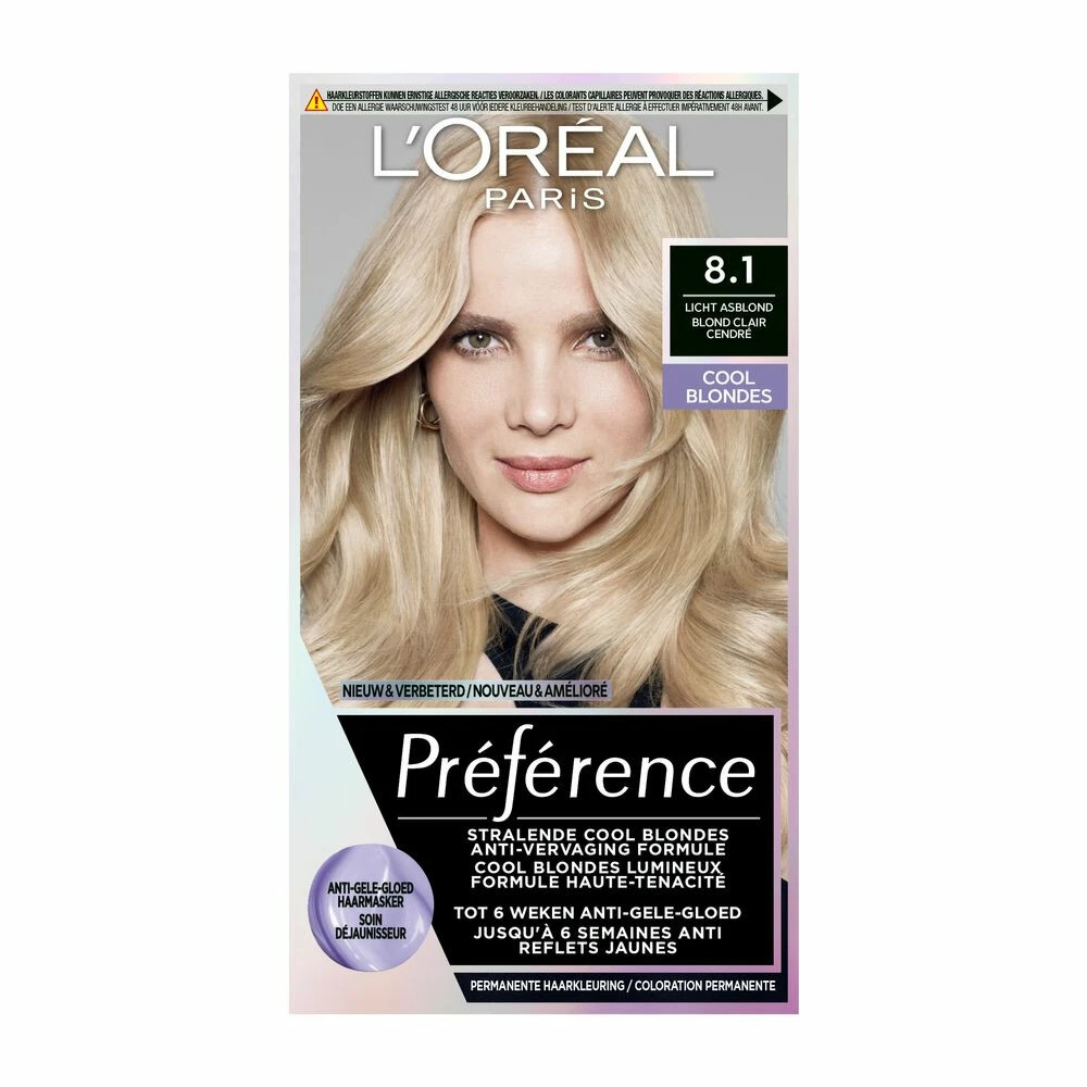 L'Oreal Lu0027Oréal Preference Haarkleuring 8.1 Copenhague - Licht Asblond 3 L'Oreal Lu0027Oréal Preference Haarkleuring 8.1 Copenhague - Licht Asblond