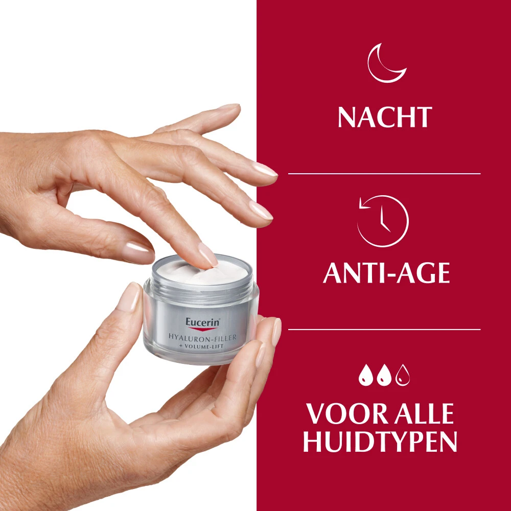 Eucerin Hyaluron-Filler + Volume-Lift Nachtcrème 5 Eucerin Hyaluron-Filler + Volume-Lift Nachtcrème - Afbeelding 3