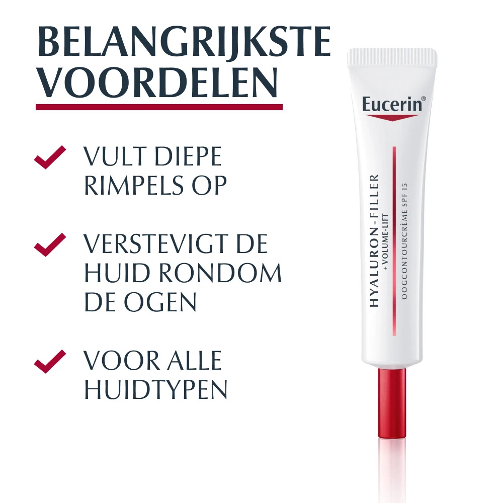 Eucerin Hyaluron-Filler + Volume-Lift Oogcontourcrème SPF 15 4 Eucerin Hyaluron-Filler + Volume-Lift Oogcontourcrème SPF 15 - Afbeelding 2